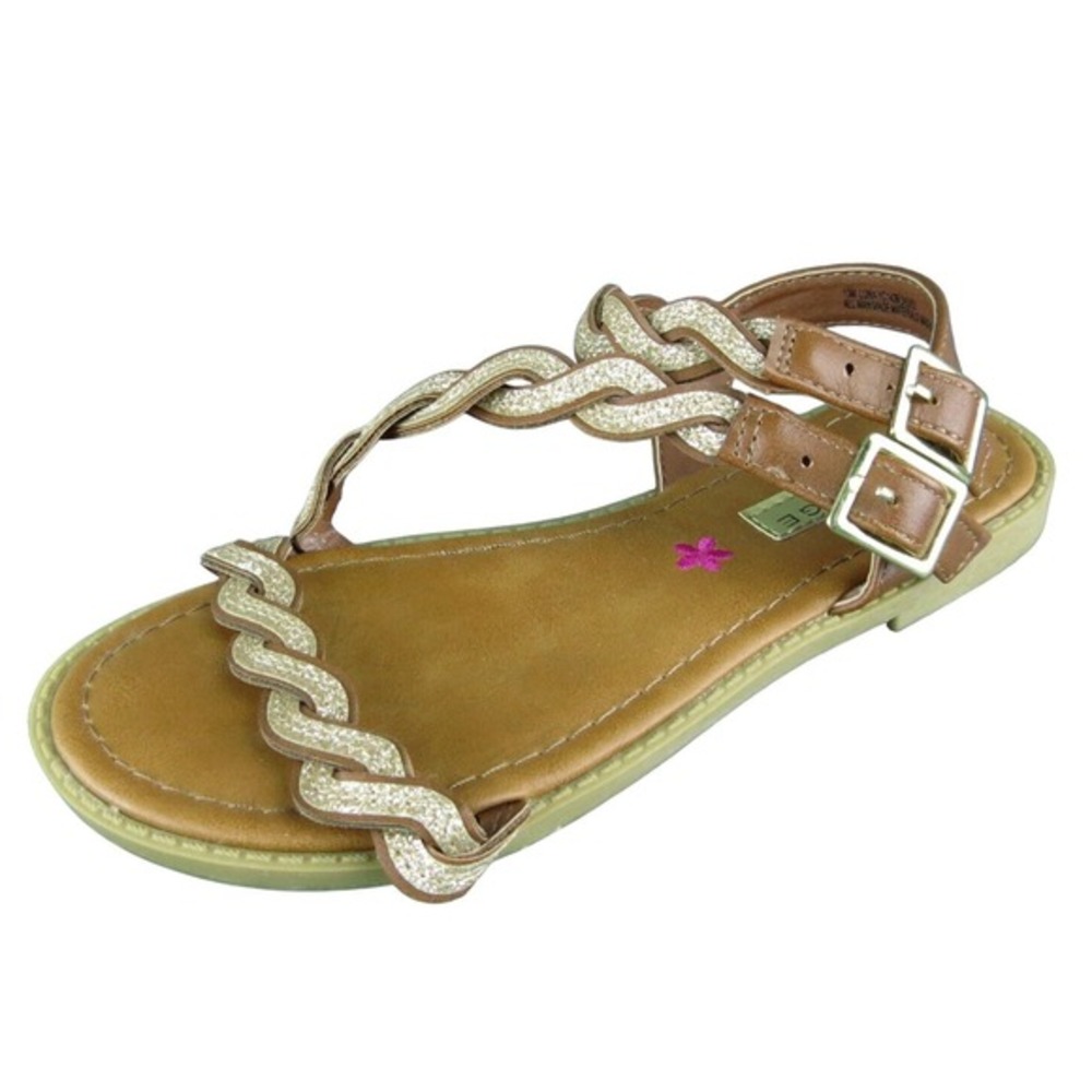 Rampage Youth Girls Sandals Shoes Size 13‎ Medium Brown Synthetic Buckle
